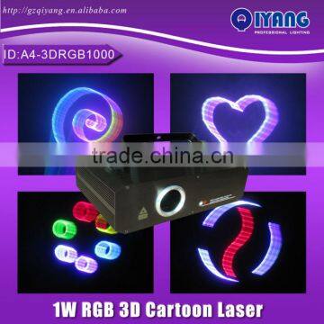 Best sell ILDA animation 3d 1000mW ilda rgb laser