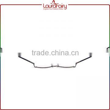 Laura Fairy China Newest Designed Black Temple Semi-Frame Metal Optical Frames photo-5