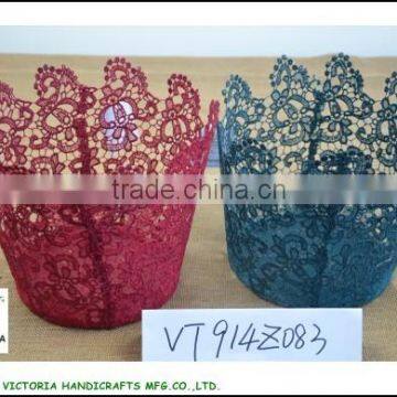 Victoria Flower Pattern Gift Ployester Lace basket