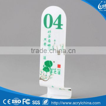 High Quality White Acrylic Signage / Restaurant Signs and Numbers / PMMA Signage