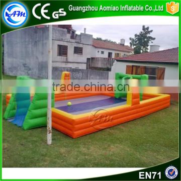 Outdoor inflatable soap soccer field sports type big inflatable soap football field for sale