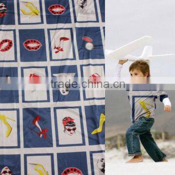 digital printting cotton fabric for lovely children t-shirts 2016