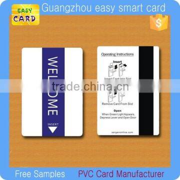 Hico or loco magnetic stripe hotel key card with nice price