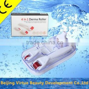 New design 4 in 1 micro needle derma roller body and facial skin care roller