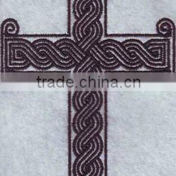 2016 wholesale sew on custom embroidery cross patches/badges made in china