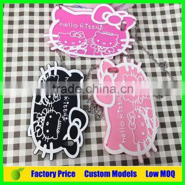 New Hello kitty cheap 3d silicone mobile cell phone case cover for Iphone cell phone back cover case