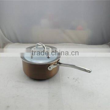 Hot!! Alu+Stainless Steel Aluminum Non-Stick Metalic Sauce Pan Sauce Pot Cooking Pasta Milk Pot S/S Handle With Good Quality photo-2