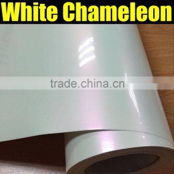 Popular White Chameleon Pearl Vinyl Film With Air Free Bubbles photo-3