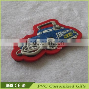 Promotional car shape soft pvc fridge magnet