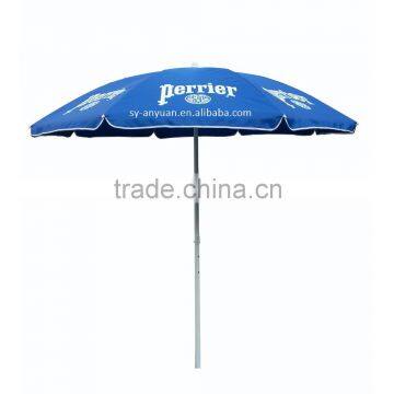 custom print advertising outdoor perrier beach umbrella parasol wind resist