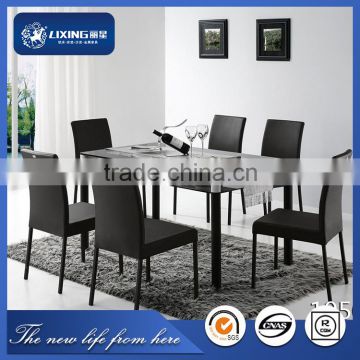 LT1050#two-layer custom modern glass dining table