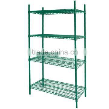 Adjustable Metal 4 Tiers Chrome Carbon Steel Wire Shelving Rack photo-3
