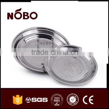 wholesale delicacy stainless steel with decorative design plate