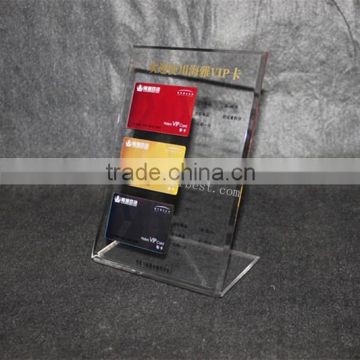 Custom design L shaped acrylic VIP card sign