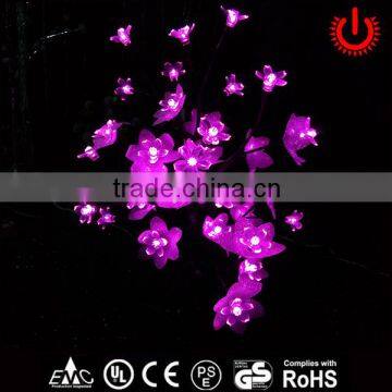 LED purple flower 110v christmas tree light