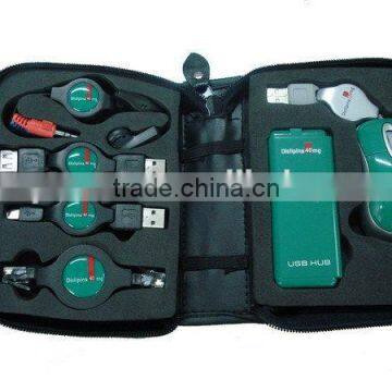 New Portable USB Mouse Hub Earphone Keypad Kit Set Bag Tools photo-4