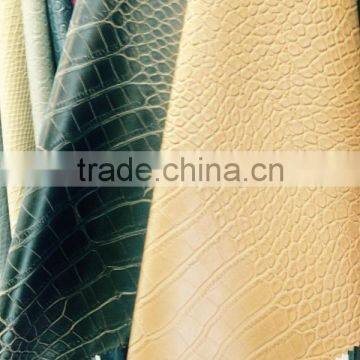 Crocodile artificial leather for bag, decorative, upholstery