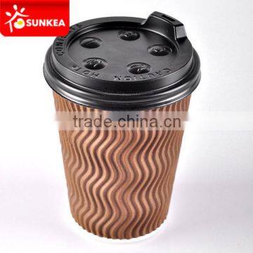 8oz Kraft Ripple Hot Coffee Paper Cups photo-3