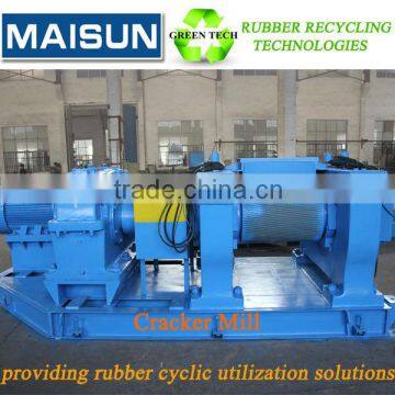 used tires cracker mill for waste tyre/used tires recycling production line