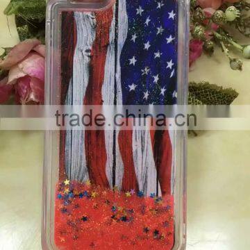 USA UK Flag Liquid Glitter Stars Bling Moving Latest Design TPU Case Cover For IPhone & Samsung photo-5
