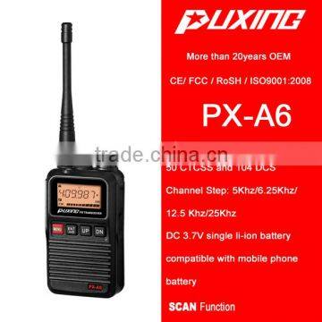 MINI radio PX-A6 0.5W PMR 2W professional compact 50 CTCSS 104 DCS VOX