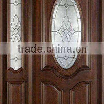 Luxury Wooden Doors Design With Oval Glass DJ-S9313MSO-1