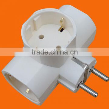 European style 2 round pin AC power adaptor with grounding (P7033)