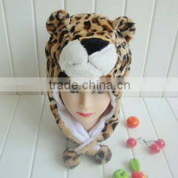 Plush animal hat