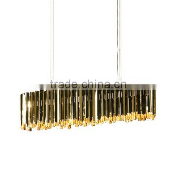 Rectangular LED Chandelier Lights Stainless Steel Innermost Lighting