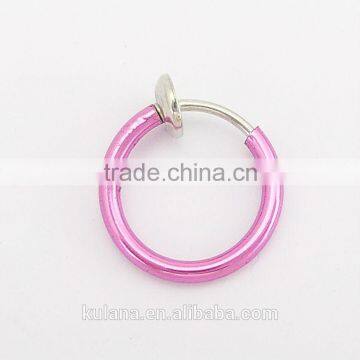13 mm Wide Rose Red Spring Handmade Clip on The Lip
