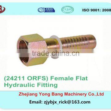 hose crimping fittings ORFS Flat Seal male female thread fitting