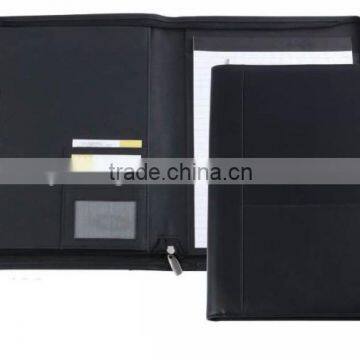 A4 Zip Leather File Folder 2016 With Notepad