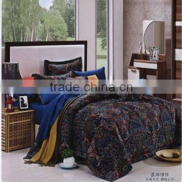 Reactive printed cotton bedsheet set for duvet