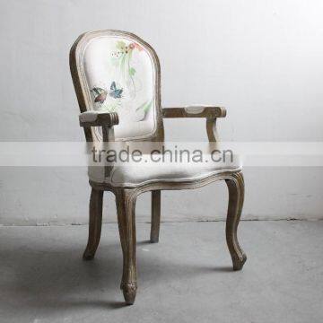 Throne dining chair painted art paint solid wood chair