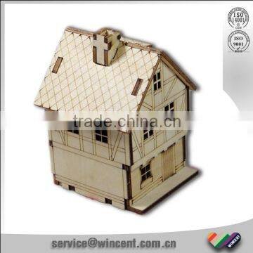Piano and House Shape Wooden Puzzle Music Box photo-3