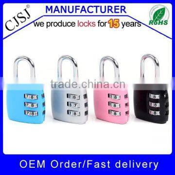 Professional Design High Security 3 digits Cheap metal padlock