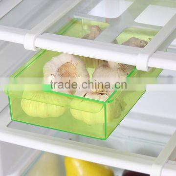 4 Color Slide Kitchen Fridge Freezer, Space Saver Organizer,Food Storage Shelf photo-4