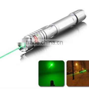 300mW Adjustable Variable Focus Green Laser Pointers Intense Beam Burning Lazer Portable Aluminum Case