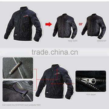 Mesh Motorcycle Street Riding Jacket JK40 CE Inner Protectors Zipper Jackets photo-5