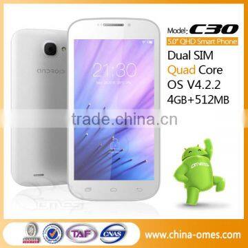 5.0 Inch MTK6582 Wcdma Gsm High Quality Smartphone C30