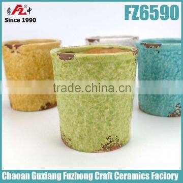 2015 new design colorful small pottery glazes