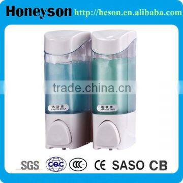 Hotel wall mount plastic clear liquid soap dispenser