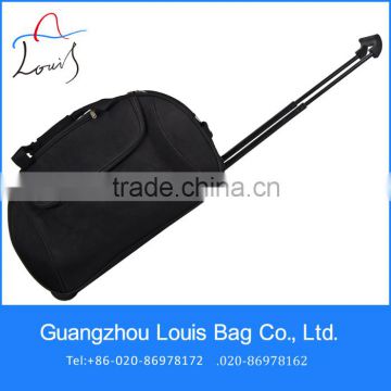 2014 convenient polyester folding shopping bag with wheels