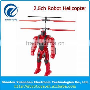 Newest product 2.5 channel Infrared flying robot helicopter UFO for kids
