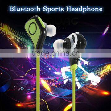 Wireless Headphone Sports Stereo Headset In-ear Neck Strap Sport Wireless Bluetooth Earphone With Mic Green