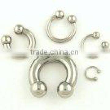 316L Stainless Steel Horseshoe Ring CBR