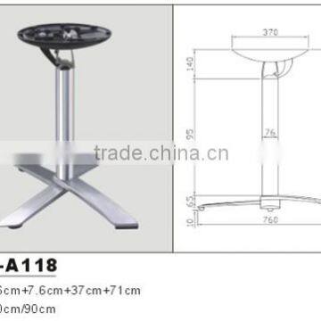 Guarantee quality dining coffee metal folding aluminum alloy table base table leg HS-A118