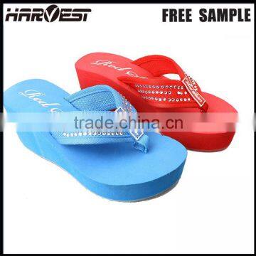 Unique high heel beach sandal slipper lady , wholesale very cheap slipper