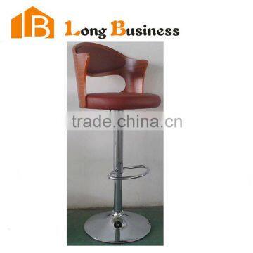 LB-5061 Popular antique design modern china bent wood bar stool with pu leather, stool bar