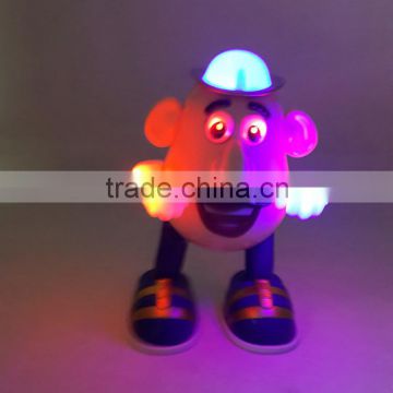 hard plastic dancer toy surprise gift for kids with colorful LED